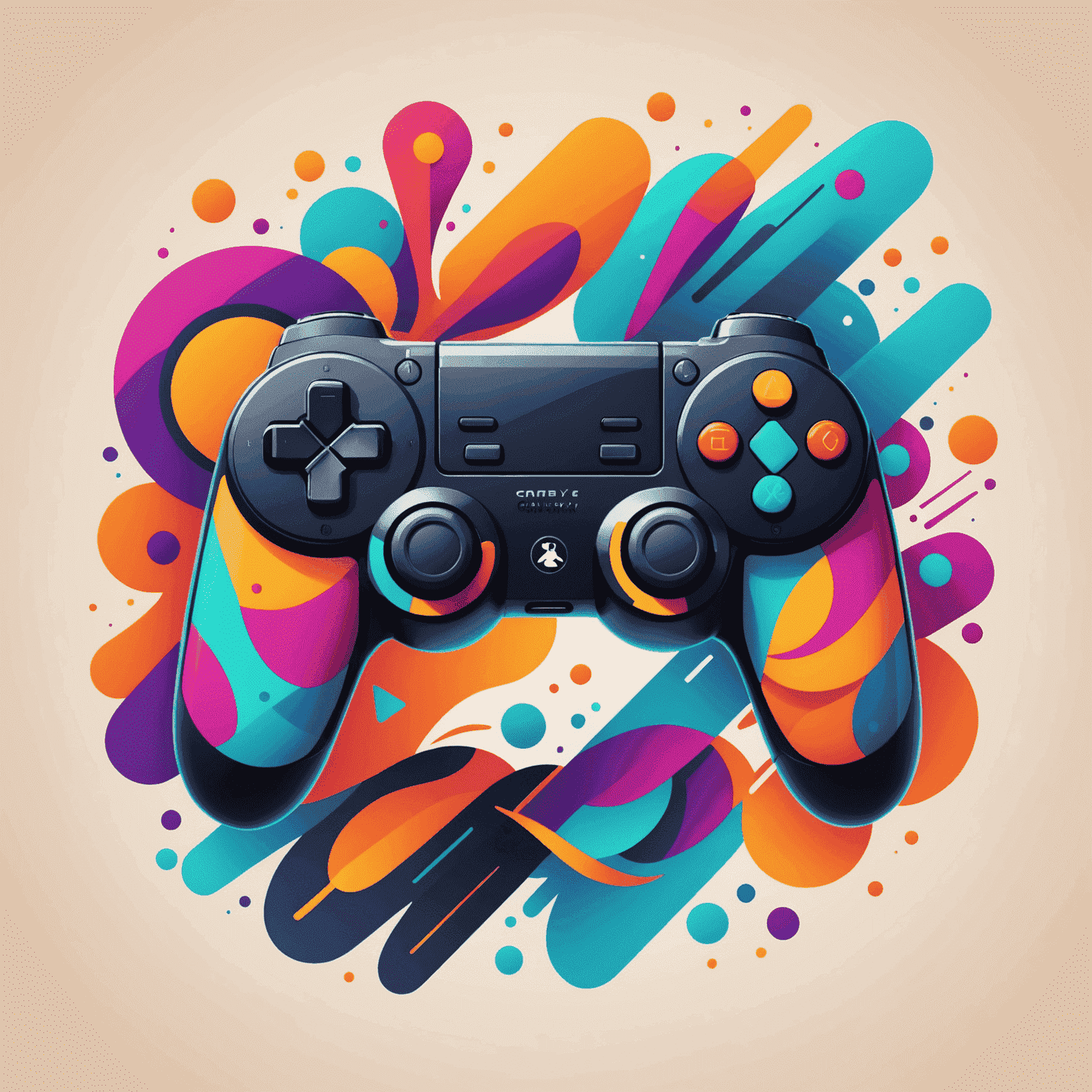 GameCurryLabs logo featuring abstract game controller shapes in vibrant Indian-inspired colors
