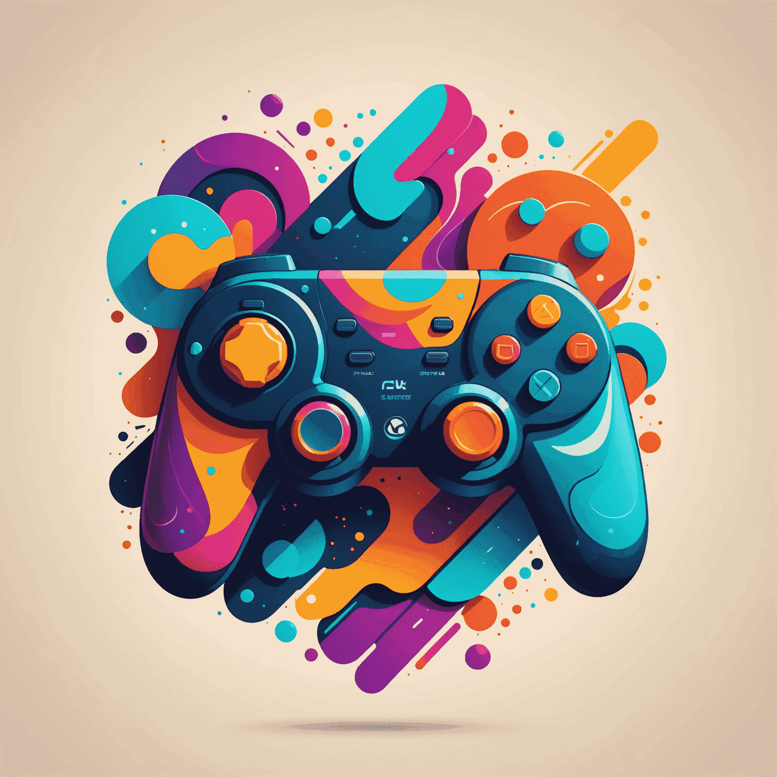 GameCurryLabs logo featuring abstract game controller shapes in vibrant Indian-inspired colors