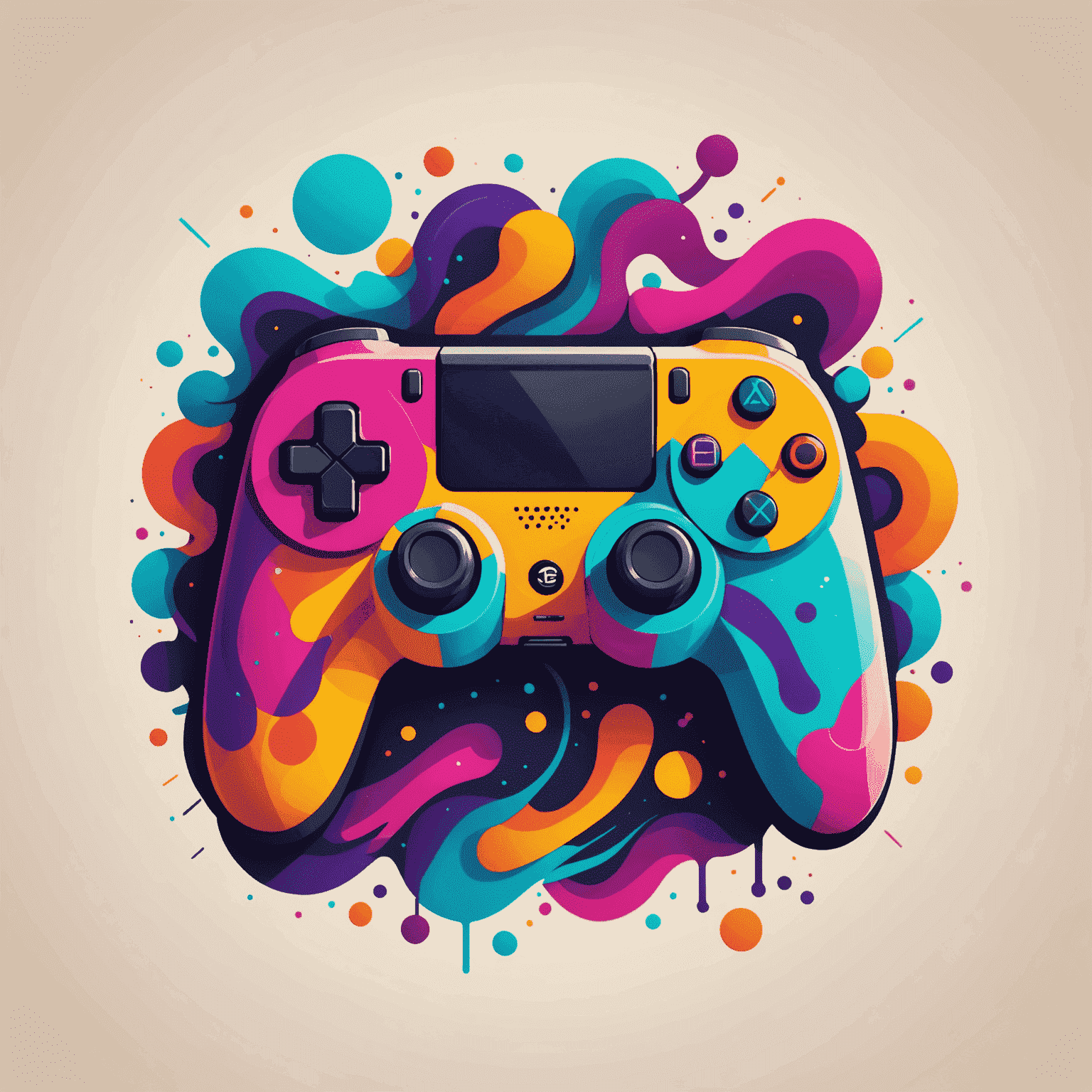 GameCurryLabs logo featuring abstract game controller shapes in vibrant Indian-inspired colors