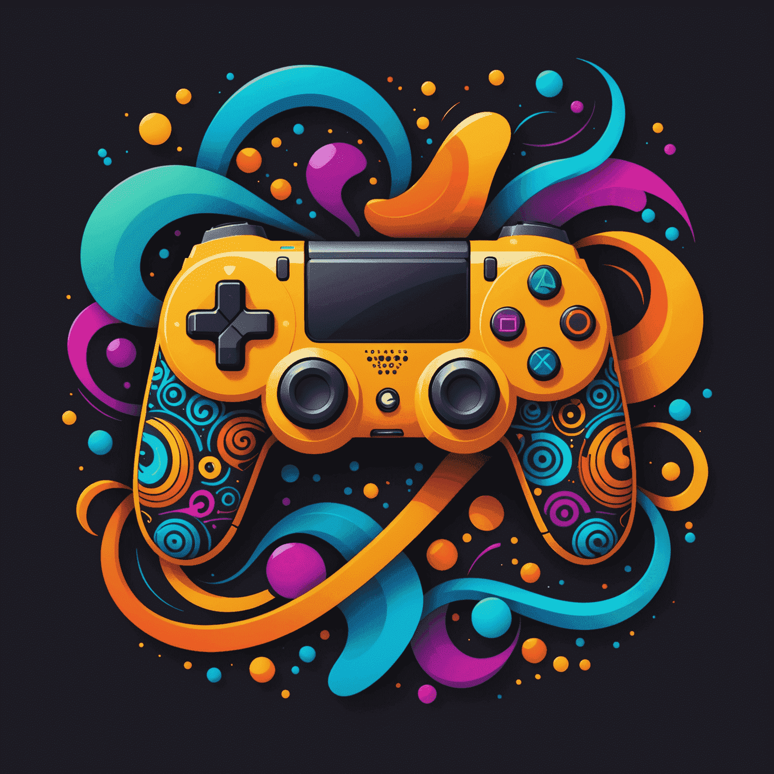 GameCurryLabs logo featuring abstract game controller shapes in vibrant Indian-inspired colors