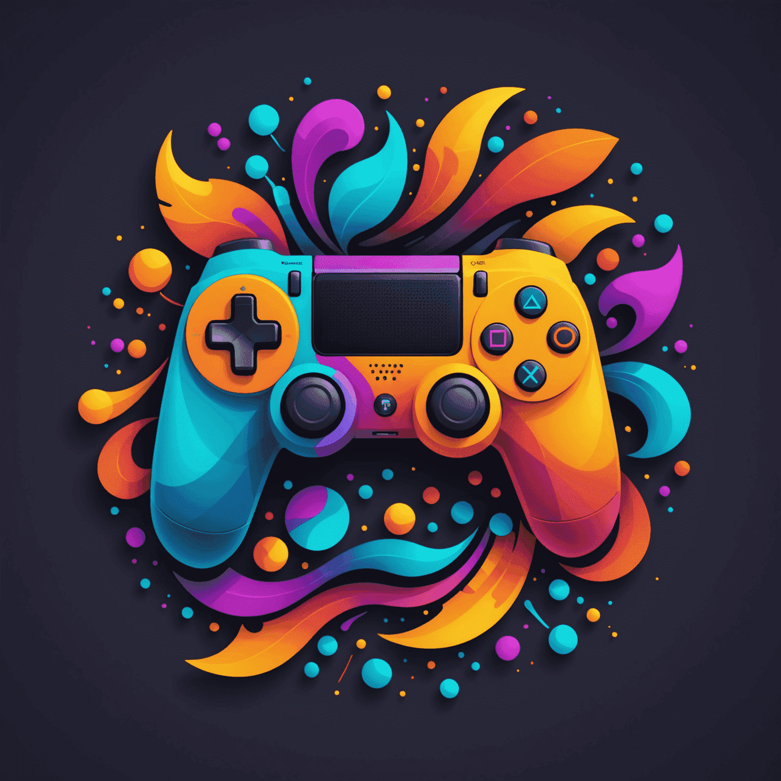 GameCurryLabs logo featuring abstract game controller shapes in vibrant Indian-inspired colors