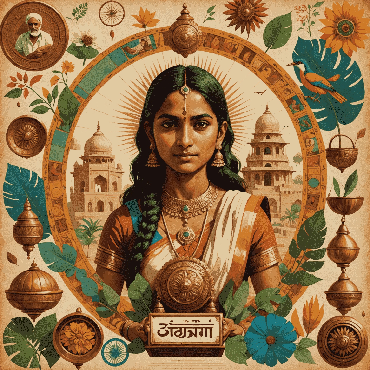 Collage of Indian cultural elements, languages, and mobile games adapted for local audiences